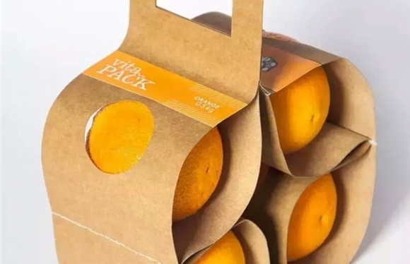 原來橙子還可以這么包裝，牛皮紙水果包裝鑒賞